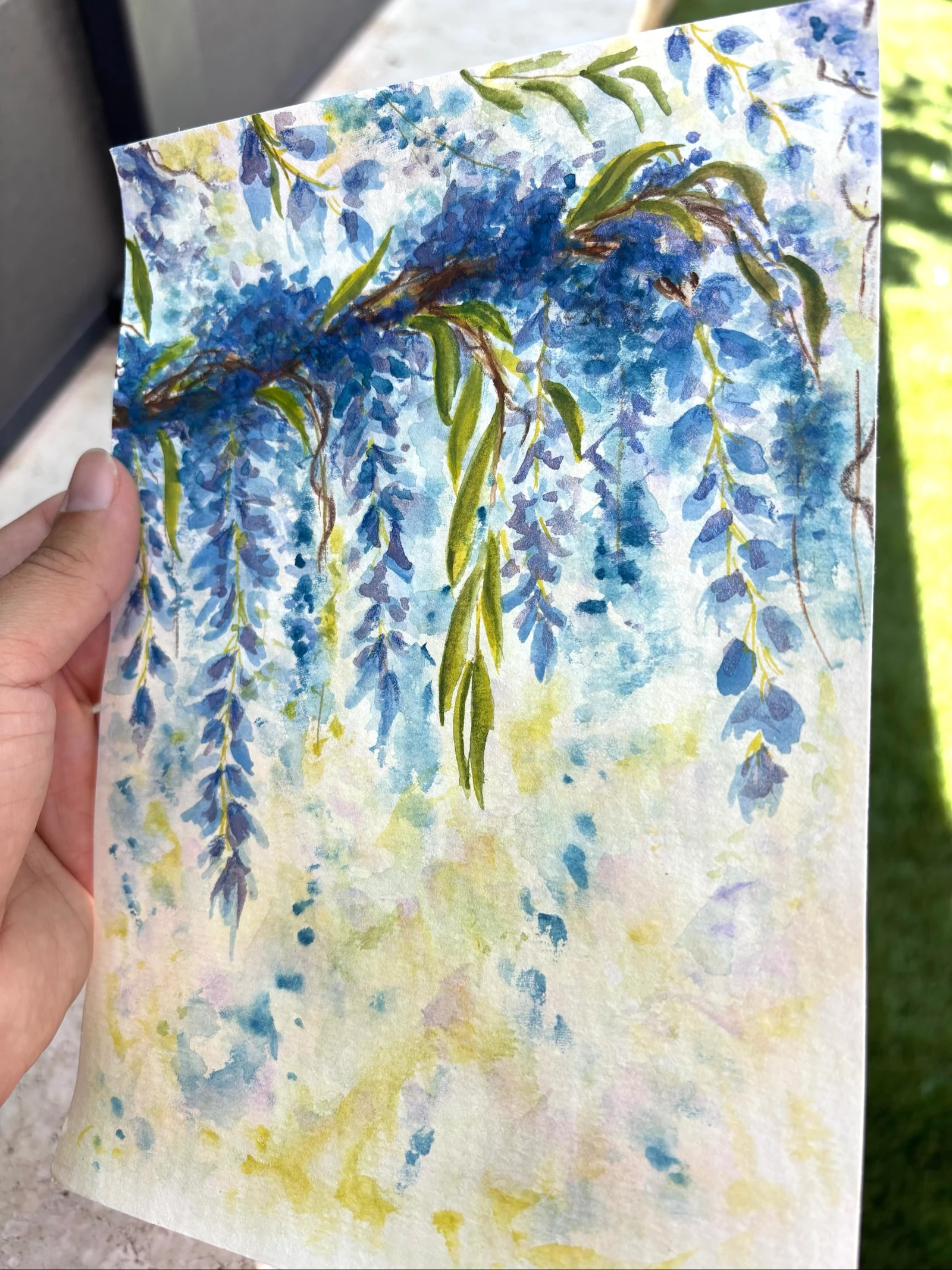 Watercolor painting glycine design – photo 3